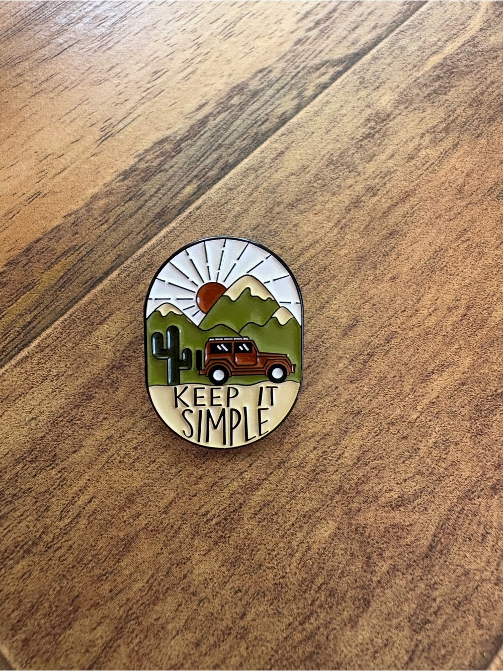 Keep It Simple Outdoor Nature-Themed Pin